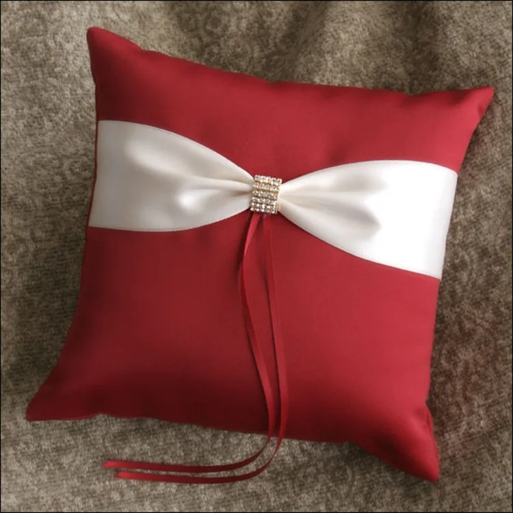 1pcs Red Wedding Ring Pillow for Wedding Party 20*20cm