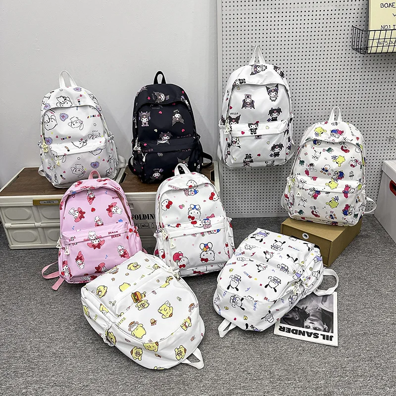 Cute anime trend  Kuromi Cinnamoroll  Purin backpack a nylon backpack A beautiful gift a child can't refuse