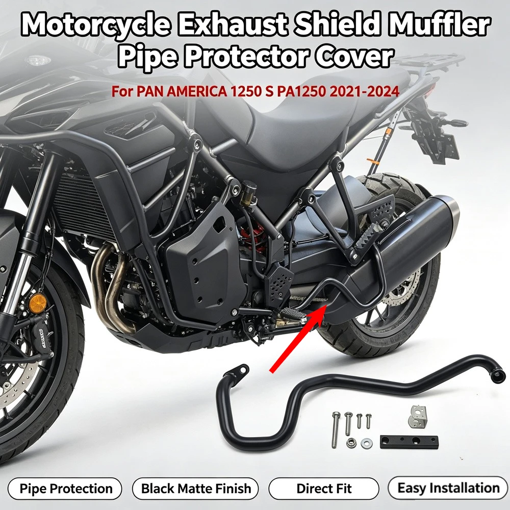 For PAN AMERICA 1250 S PA1250 PAN AMERICA1250 S 2021 2020 2022 2023 2024 Motorcycle Exhaust Shield Muffler Pipe Protector Cover
