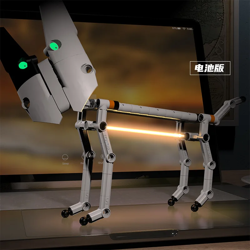 MOC Cienka Lampa Piesek Magnetyczna Lampa Zestaw Klocków Konstrukcyjnych DIY Kreatywna Zabawka dla Chłopca Kolekcja Edukacyjne Klocki