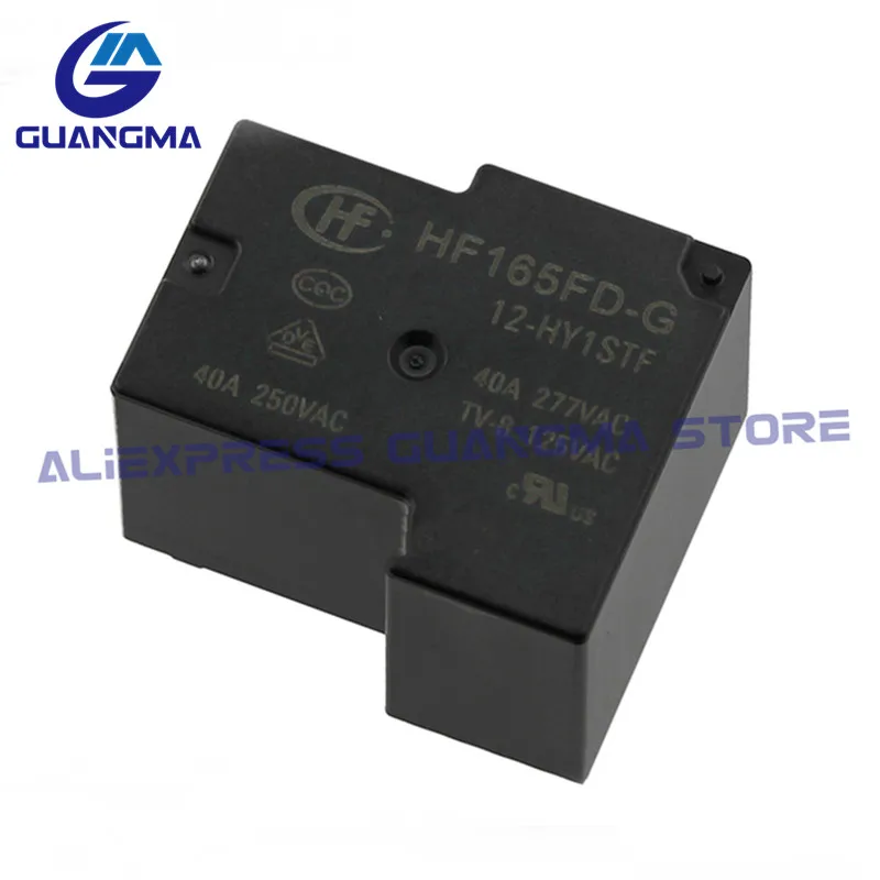 10PCS Relay HF165FD-G-12-HY1STF HF165FD-G-24-HY1STF 4Pin 40A 277VAC HF165FD-G 12-HY1STF HF165FD-G 24-HY1STF