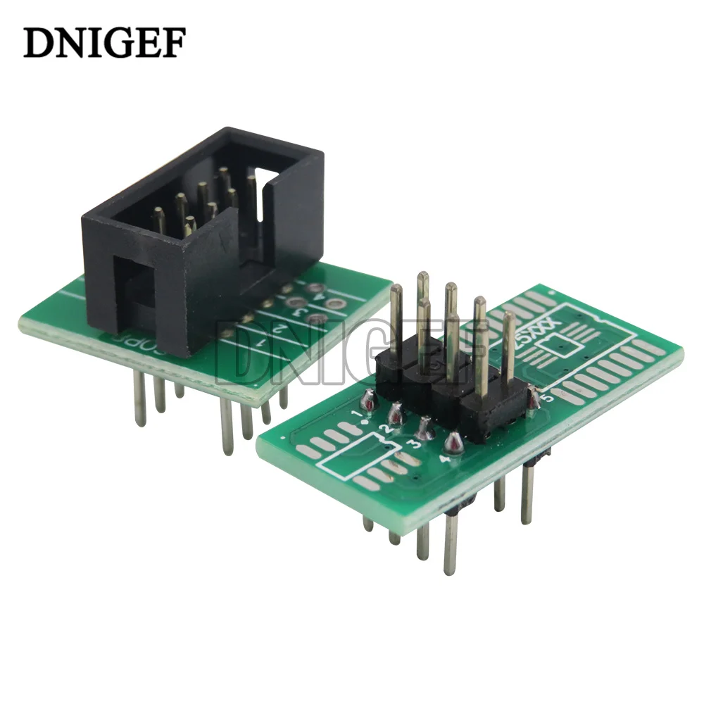 DNIGEF SOP8 Test Clip with 1or2 Adapters SOIC8 Flash Chip IC Test Clips For EEPROM 93CXX / 25CXX / 24CXX in-circuit programming