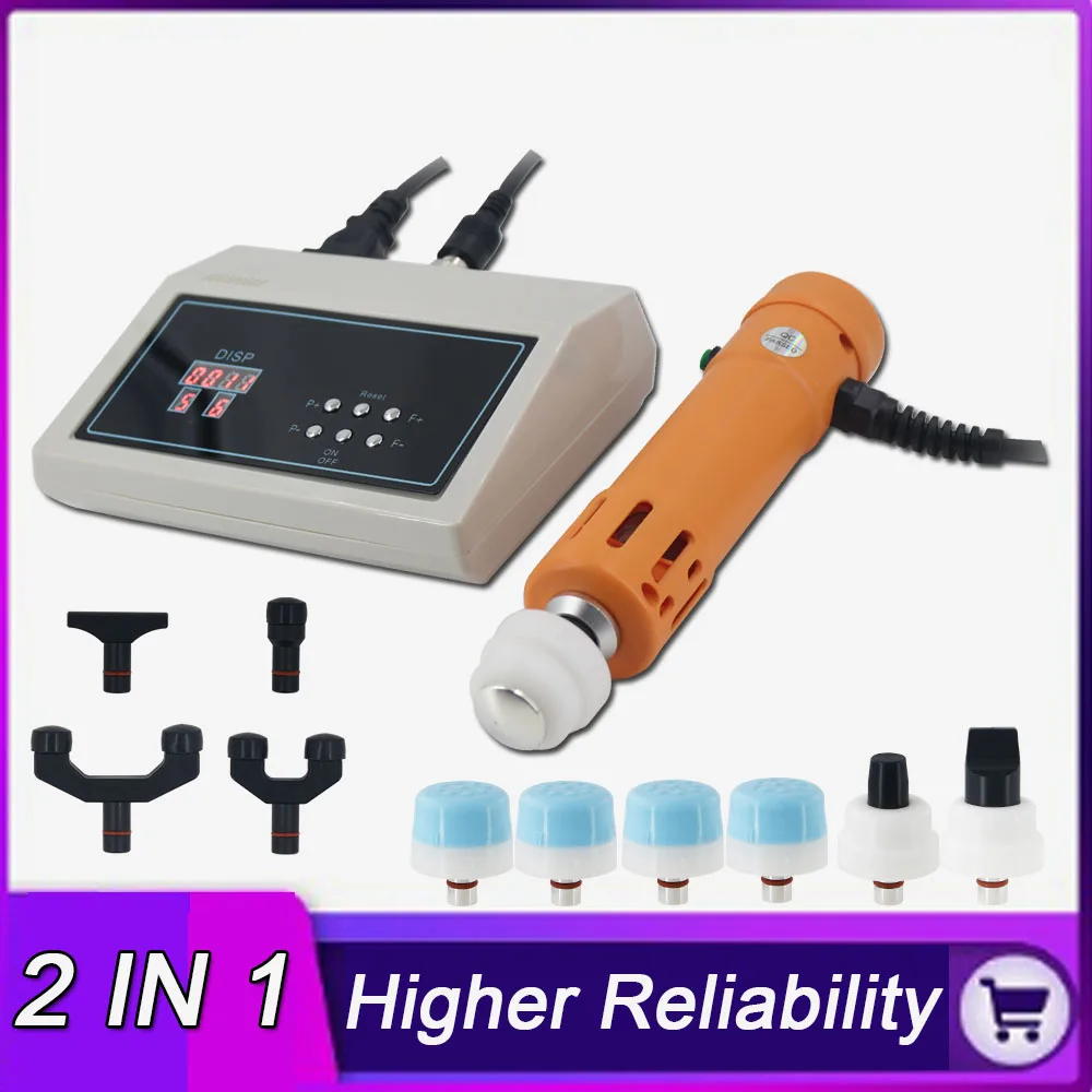 

Shockwave Therapy Machine Pain Relief Body Relax Massager For Plantar Treatment 2 In 1 Shockwave Chiropractic Gun