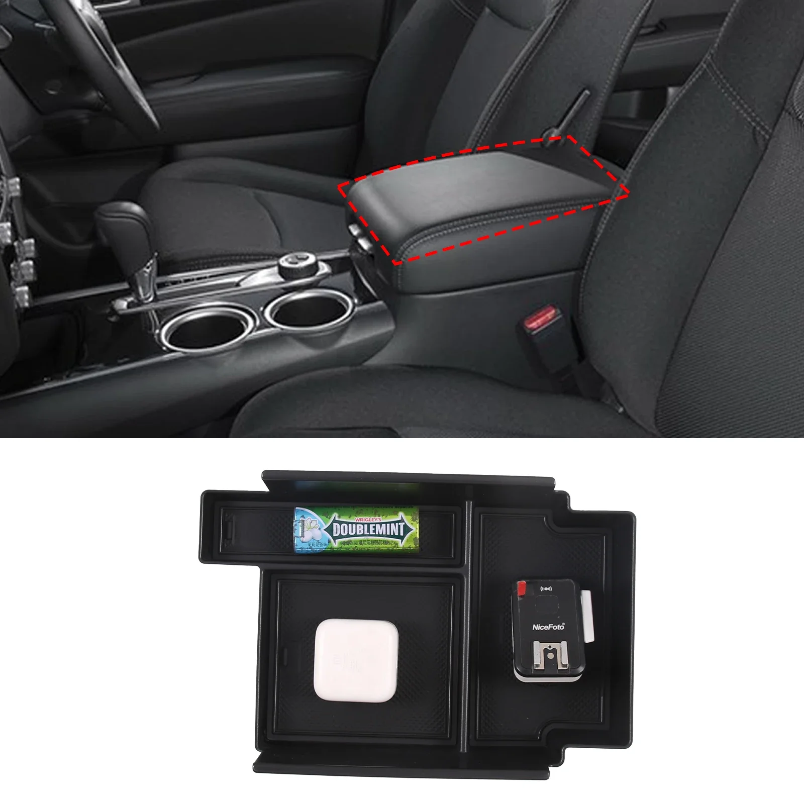 

cheya Car Center Console Armrest Storage Box Holder Tray for Nissan Pathfinder 2022 + ABS Interior Accessories