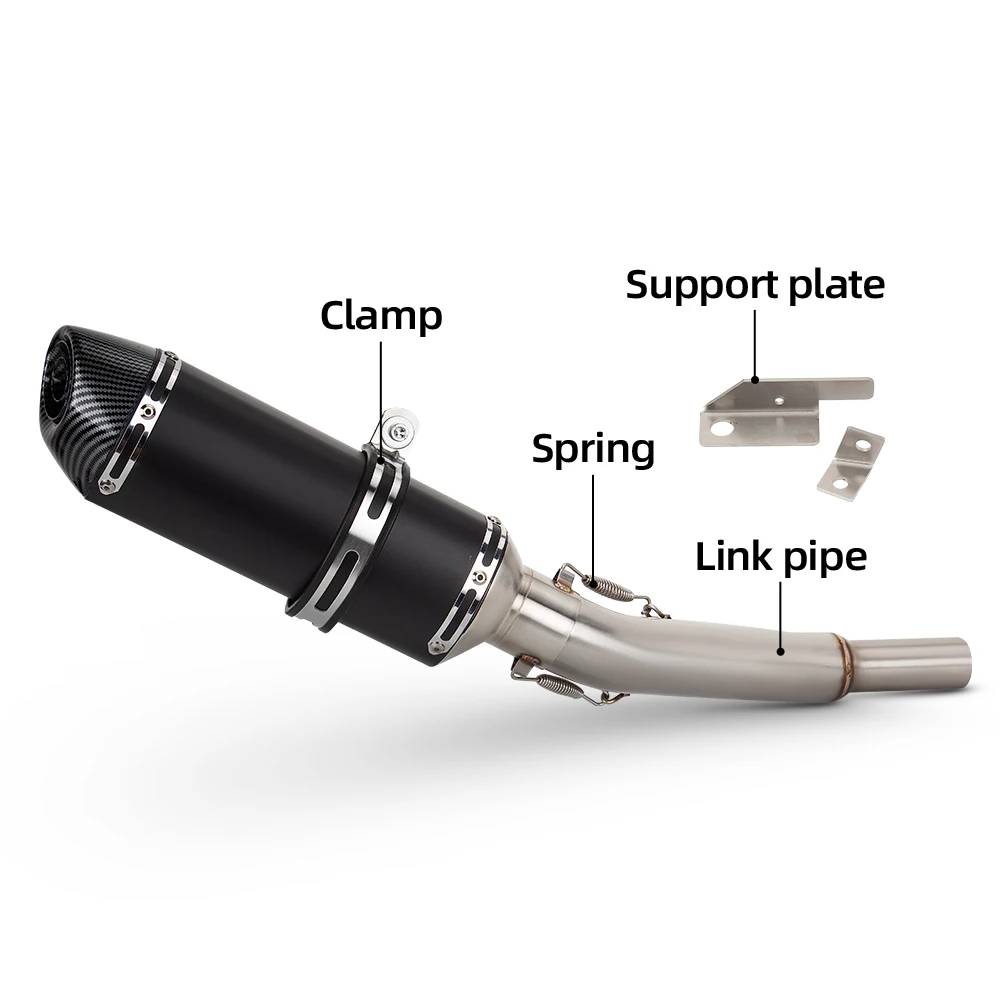 

Motorcycle Exhaust Accessories Escape Racing Middle Pipe Muffler with DB Killer Slip-On Line For NS 200 NS200 Bajaj Pulsar