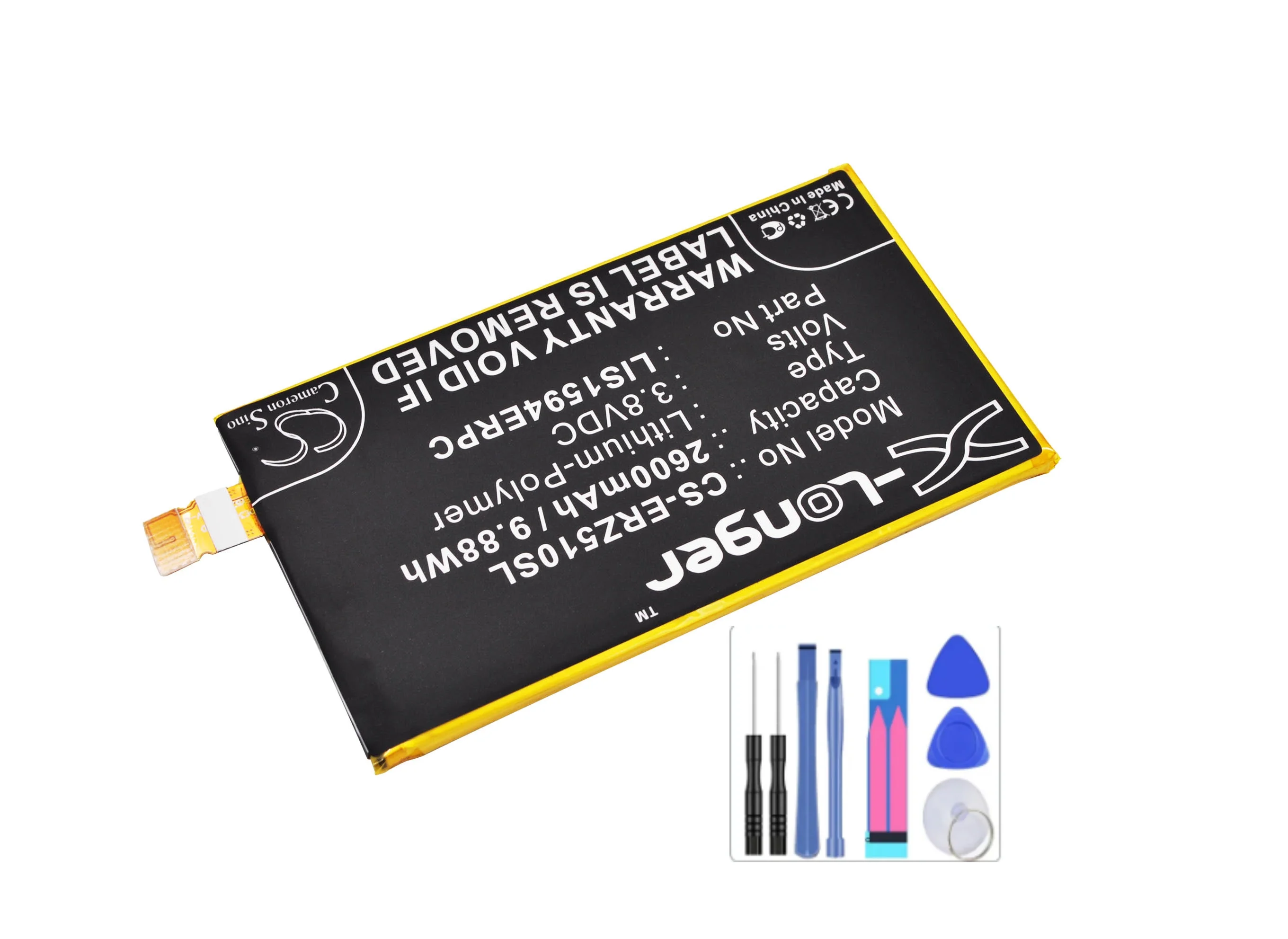 

2600mAh Battery LIS1594ERPC for Sony Erison E5803, E5823, F3211, F3212, F3213, F3215,F3216,S50,SO-02H, Xperia Z5c
