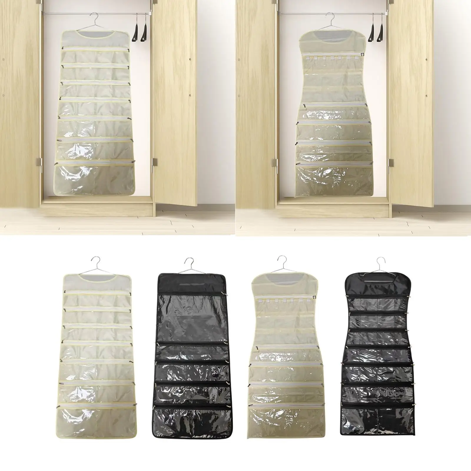 

Hanging Jewelry Organizer Storage Necklace Holder for Shop Wardrobe Showcase