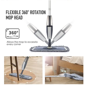 Magic Spray Mop Holzboden mit wiederverwendbaren Mikrofasern Kissen 360 Grad Griff Home Windows Küchenmop -Kehrmaschine Broadcast -Werkzeuge sauber 12 Hauptverkäufe Mopa Vileda Spray - №11