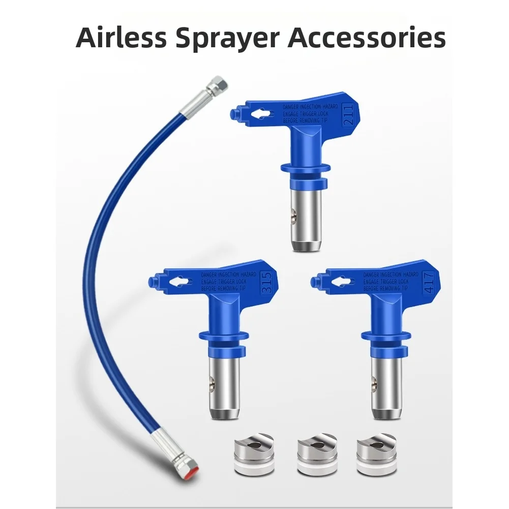 Spray Nozzle Side Tube With 3 Blue Tips For Paint Latex Spraying Machine Professional Spraying Parts Spray Painting Machine Part