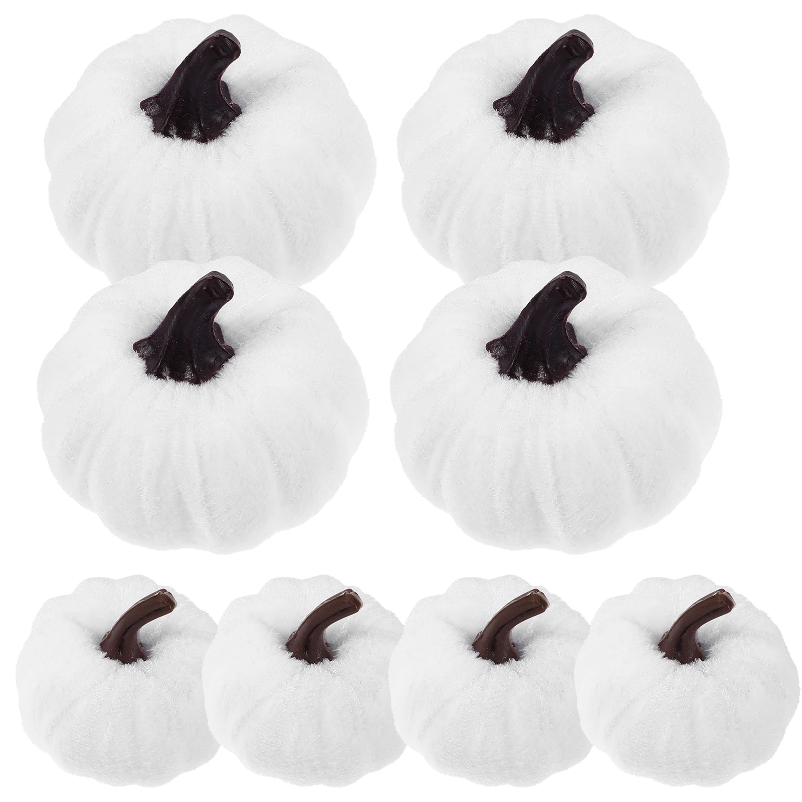 8 pezzi di simulazione decorazione di zucca zucche di Halloween mini decorazioni simulate decorative in schiuma artificiale finta avvolta