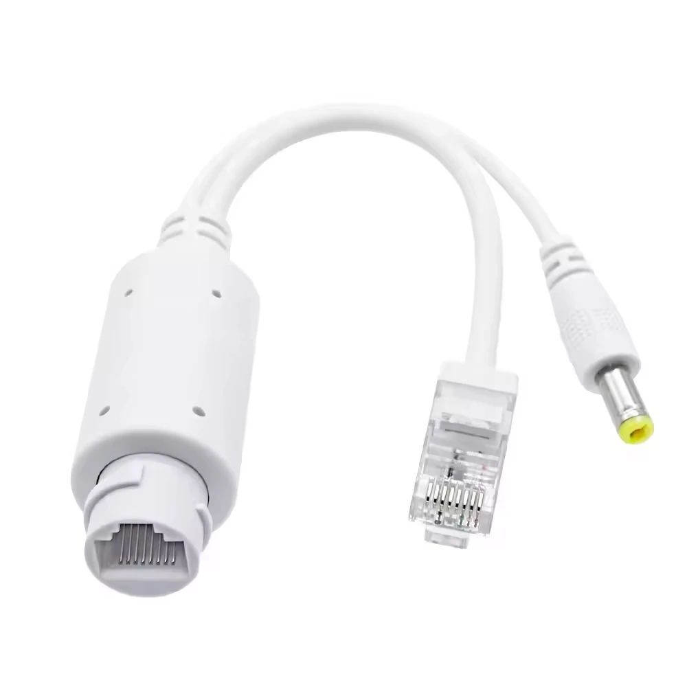 HKBTM Waterproof POE Splitter DC 12V IEEE 802.3af 100Mbps Power over Ethernet for IP Cameras NVR System Wifi Connection AP