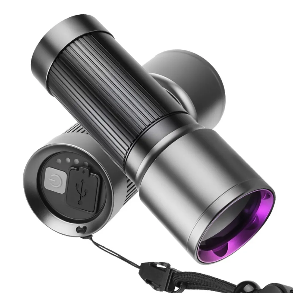 New UV365 Black Lens Flashlight High Power UV Purple Flashlight for Pet Stain Detection Money Counterfeit Checking