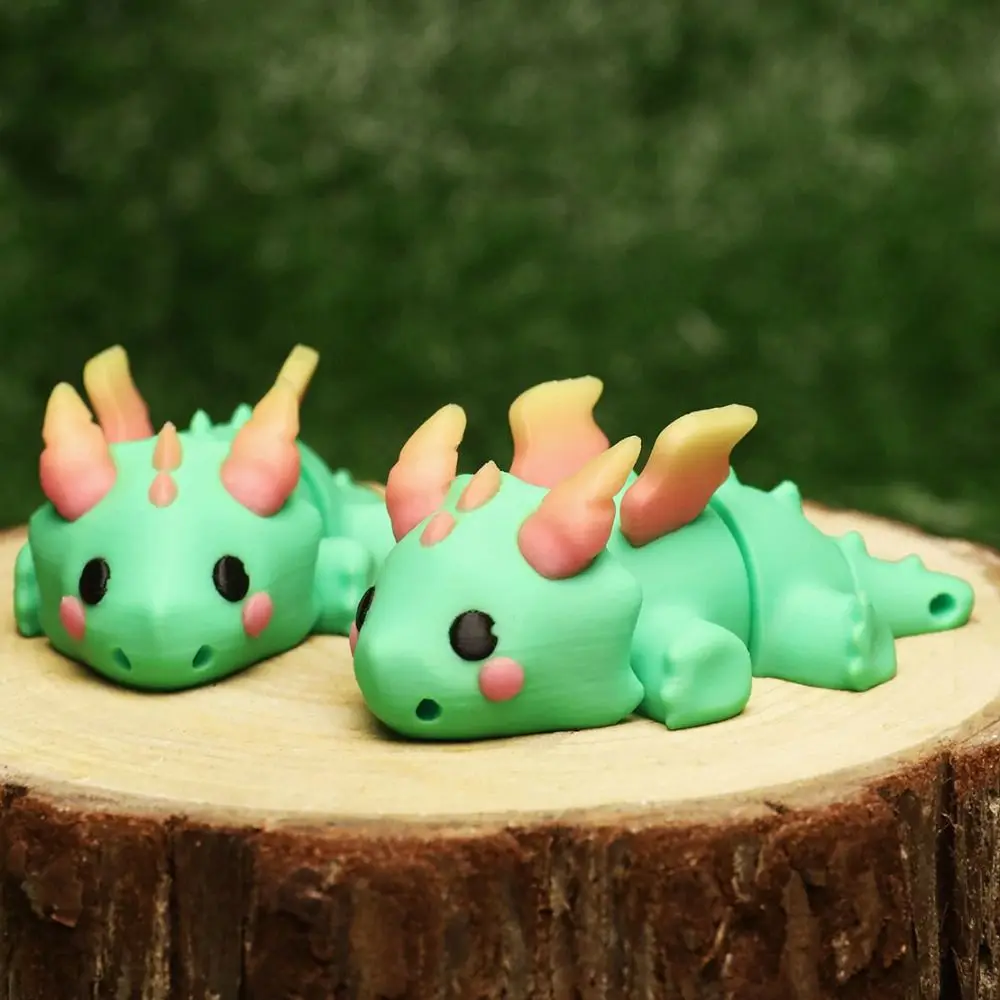 يتأرجح محاكاة ديناصور نموذج مشترك المنقولة جمع التنين الصغير الحيوانات الحلي الكرتون الديناصور الأخضر #6