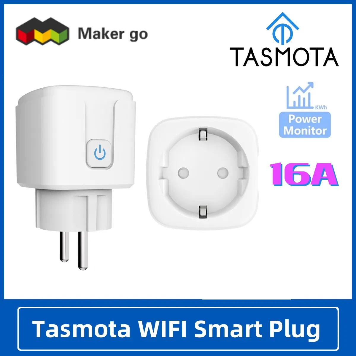 TASMOTA WiFi Plug Works With Matter Home Assitant Electric Consumption Monitoring 16A