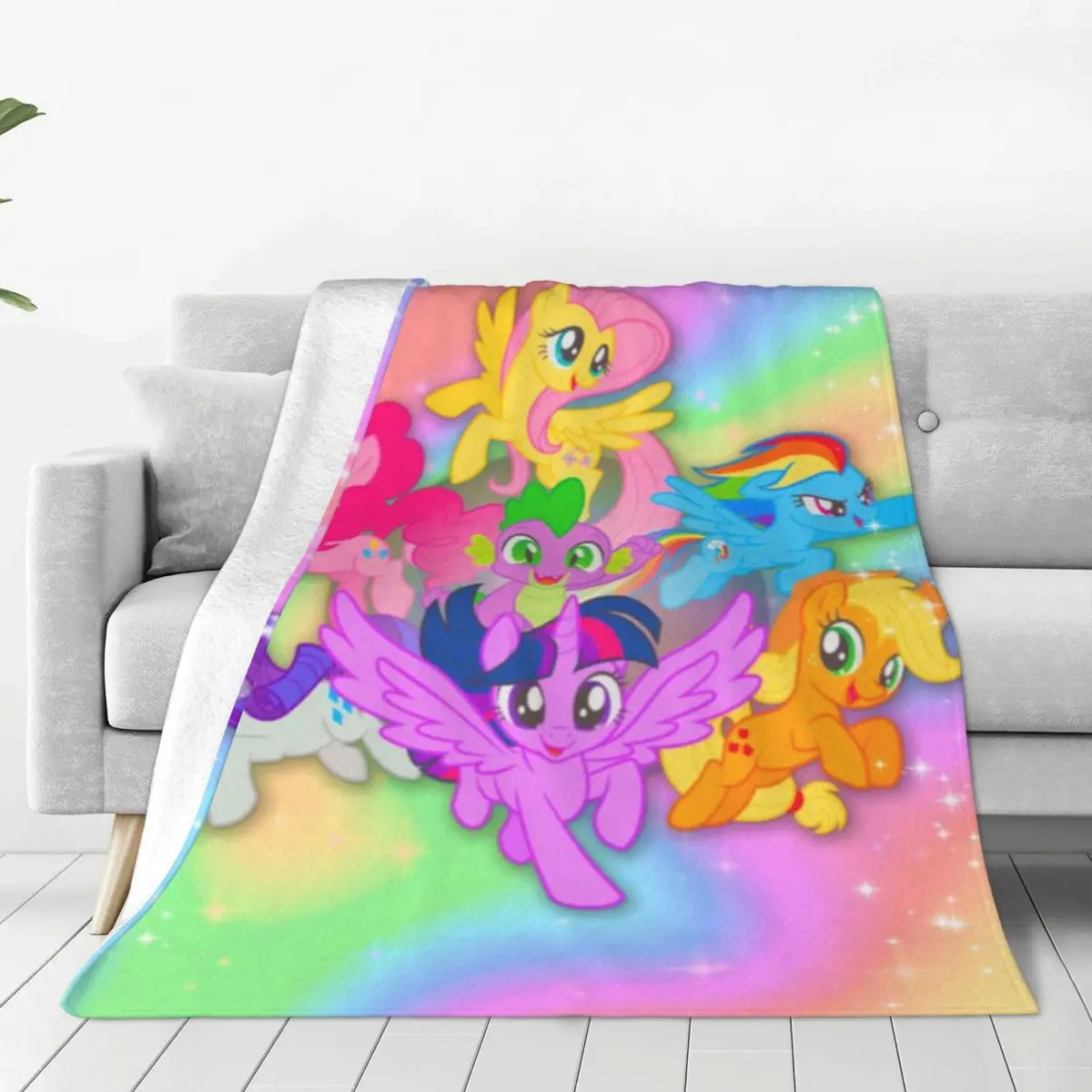 

My Little Pony Soft Flannel Throw Blanket - Cozy and Lightweight Fleece Blanket for Home, Travel, and Outdoor Use All Year Round
