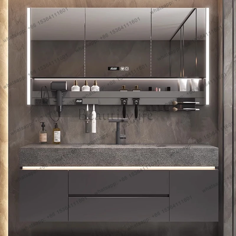 Display Storage Bathroom Cabinet Organizer Shelves Toilet Partitions Wooden Drawers