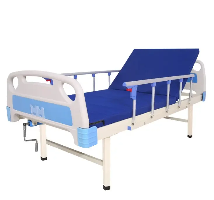 Factory direct sales adult cot home care nursing manual Single Crank function medical elderly price hospital bed for sale