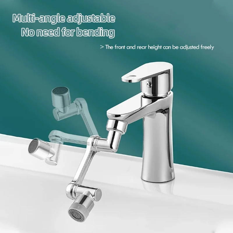 ABS Universal Rotation Extender Faucet Aerator Splash Filter Kitchen Washbasin Faucets Bubbler Nozzle Two Modes for Water Outlet