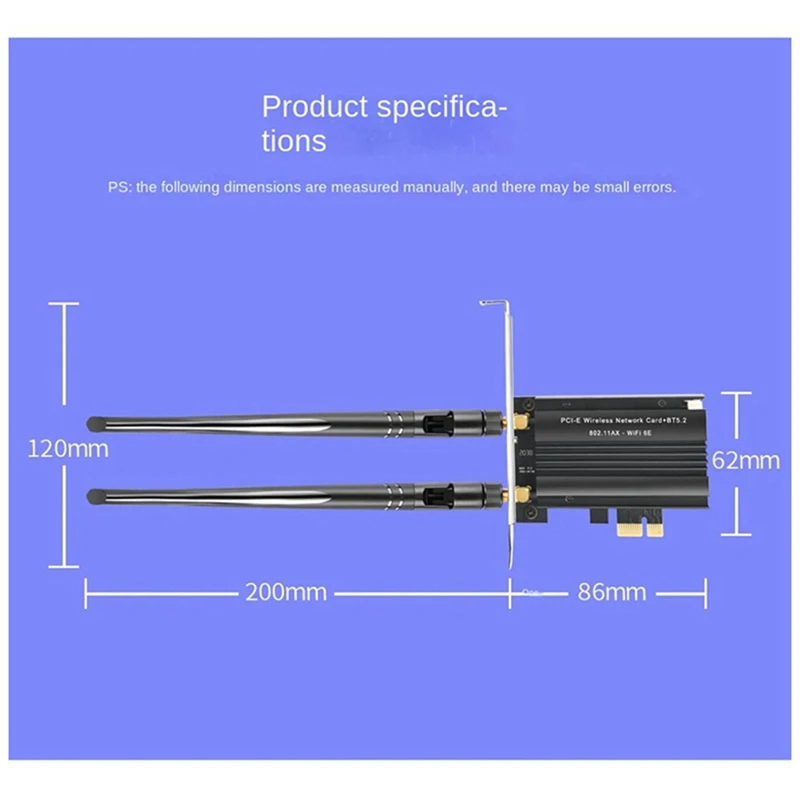 Antena Wifi6e de 3000Mbps, 2,4G, 5G, 6Ghz, Bluetooth 5,2, USB 3,0, adaptador LAN inalámbrico de tres bandas, receptor Wifi para ordenador de sobremesa y portátil