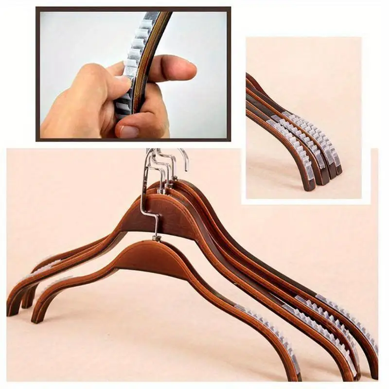 100 Pieces of Small Grid Silicone Hangers, Wood Plastic Hangers, Anti Slip Strips, Anti Slip Rubber Pads, High Viscosity