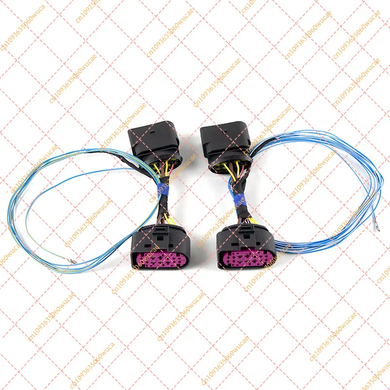 10 to 14 Pin HID Xenon Headlight Connector Plug Adapter Wiring Harness Replacement for VW Golf MK7