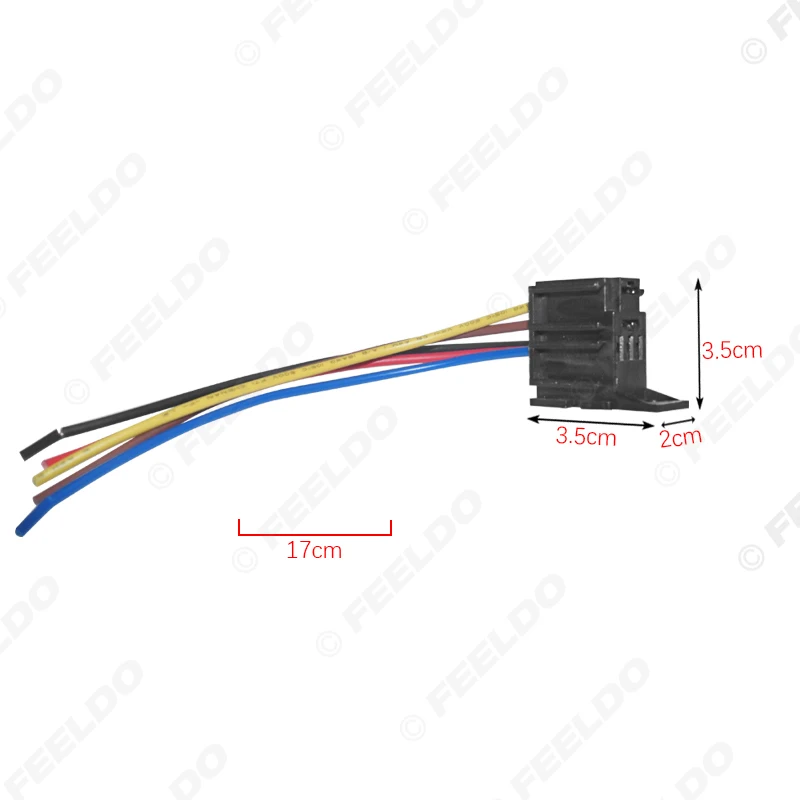 FEELDO Car DC 12V 40Amp 5Pin Alarm Relay With Wire Automotive Relay 5-hole Harness Socket Rated Current Car Automotive Alarm