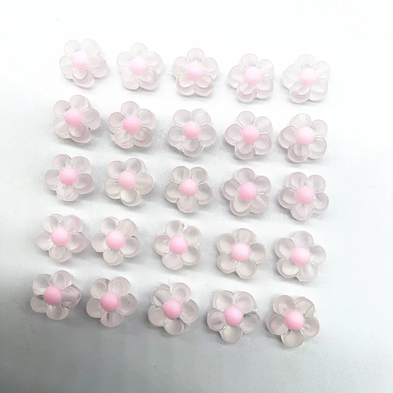 30 قطعة/الوحدة 12 مللي متر حصيرة/شفافية/AB اللون الاكريليك عباد الشمس الخرز فضفاض خزر عازل لصنع المجوهرات DIY بها بنفسك اكسسوارات