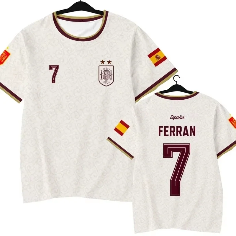 2026 Spanisches Yamal Spieler-Edition Fußballtrikot, Schnelltrocknendes Kurzarm-T-Shirt, Herren Damen Familien-Partnerlook 3D – Detail 11