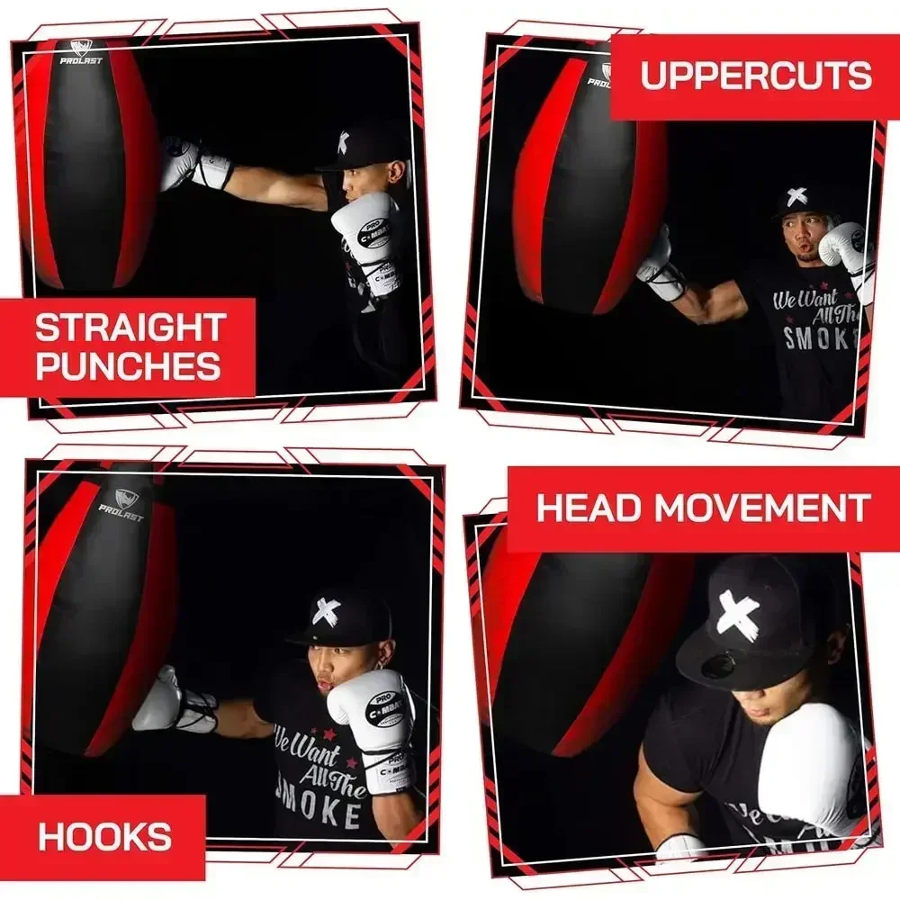 Heavy Punching Bag for Adults - Hook, Uppercut, Body Snatcher Training for Boxing, MMA, Muay Thai