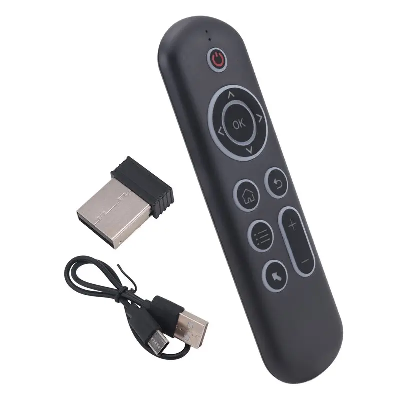 Leading-Mini Bluetooth 5.0 Keyboard 2.4G Wireless Air Mouse Backlight Voice Remote Control For Computer Laptop Android TV Box, D
