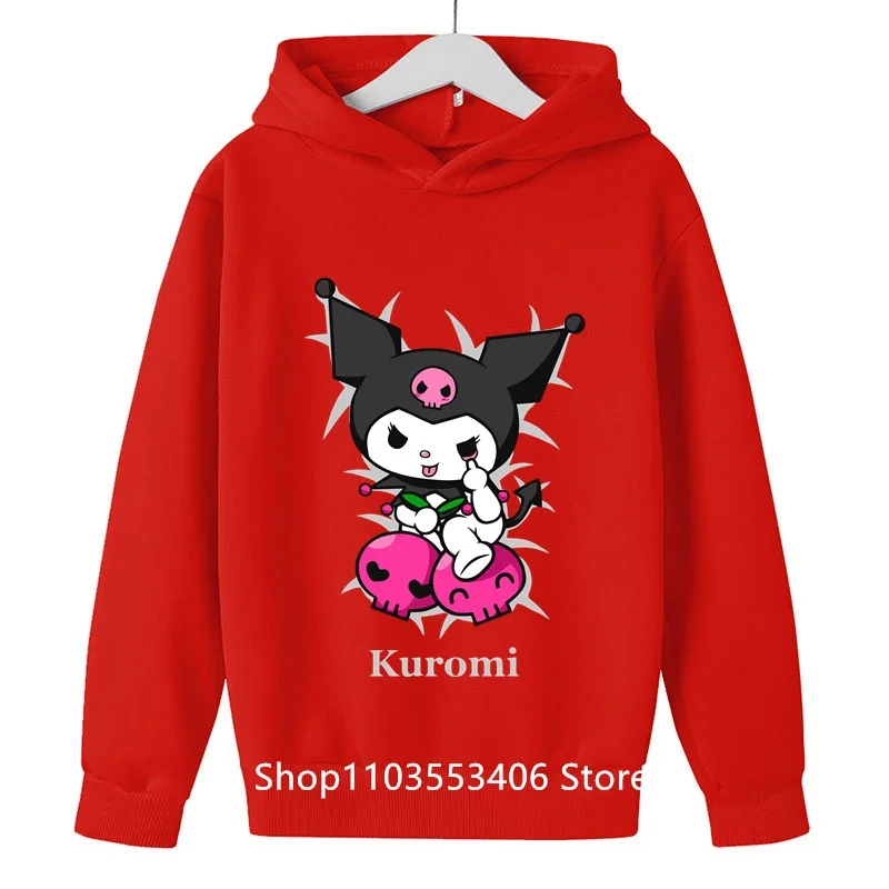 2024 hoodie Spring and Autumn HelloKT printed hoodie fashion casual clothing pure cotton children boys and girls sports hoodie