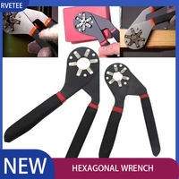 6/8 Inch Magic Hexagonal Wrench Hand Tool Household Maintenance Adjustable Twisting Hand Clamping Socket Outer Repair Tools