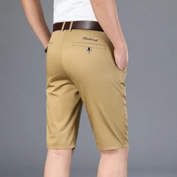 Cotton Shorts for Men Summer New Knee Length Business Casual Classic Brand Comfortable Clothing Shorts Male Boardshorts