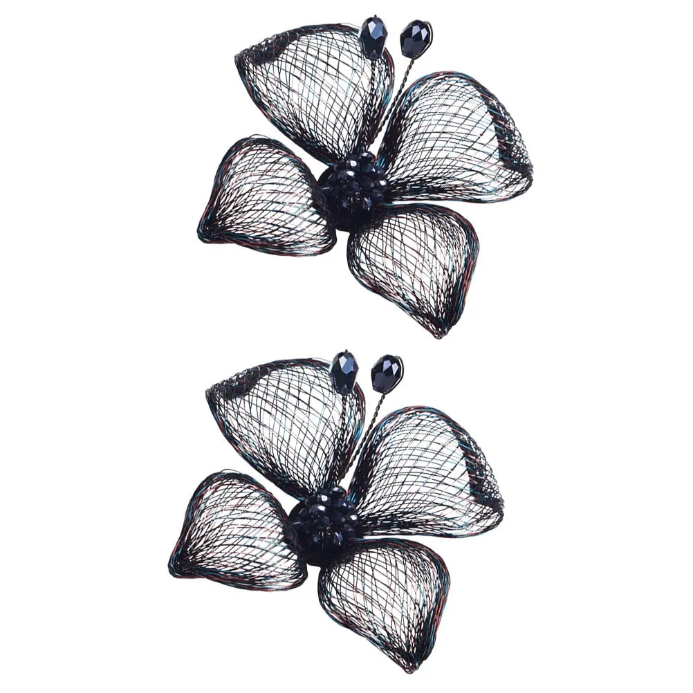 Flower-Style Metal Shoe Buckles for Women – Elegant High Heel Decorations, Copper Wire Design