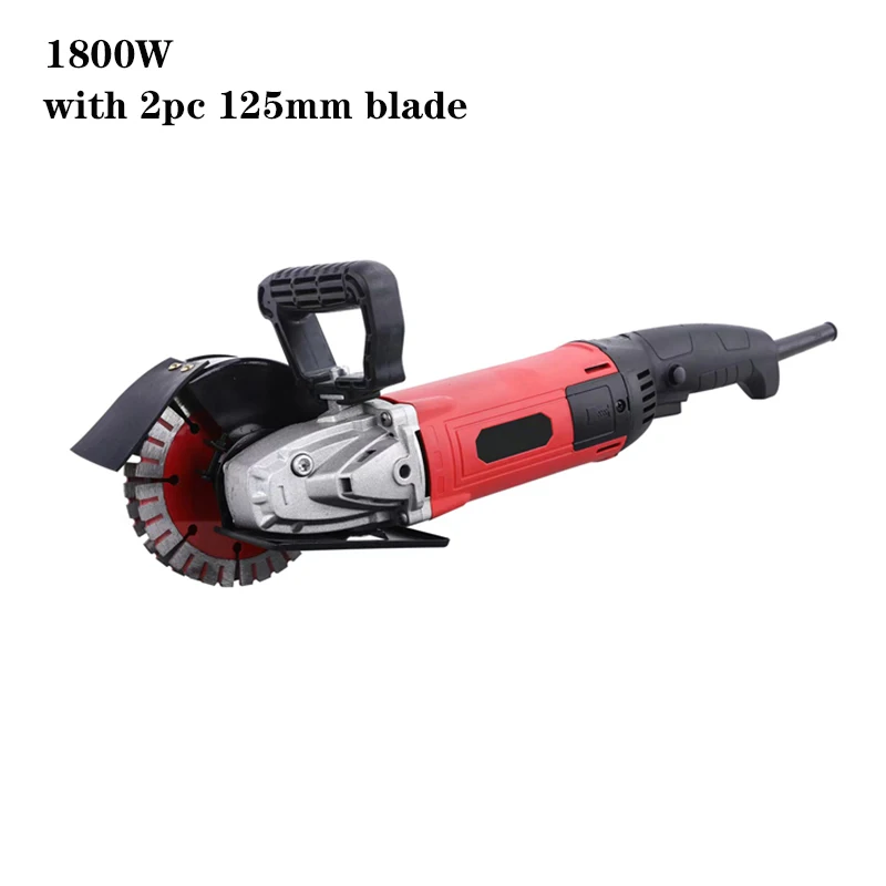 

1800W portable electric concrete brick wall chaser machine wall groove saw cutting machine notching machine with two 125mm blade