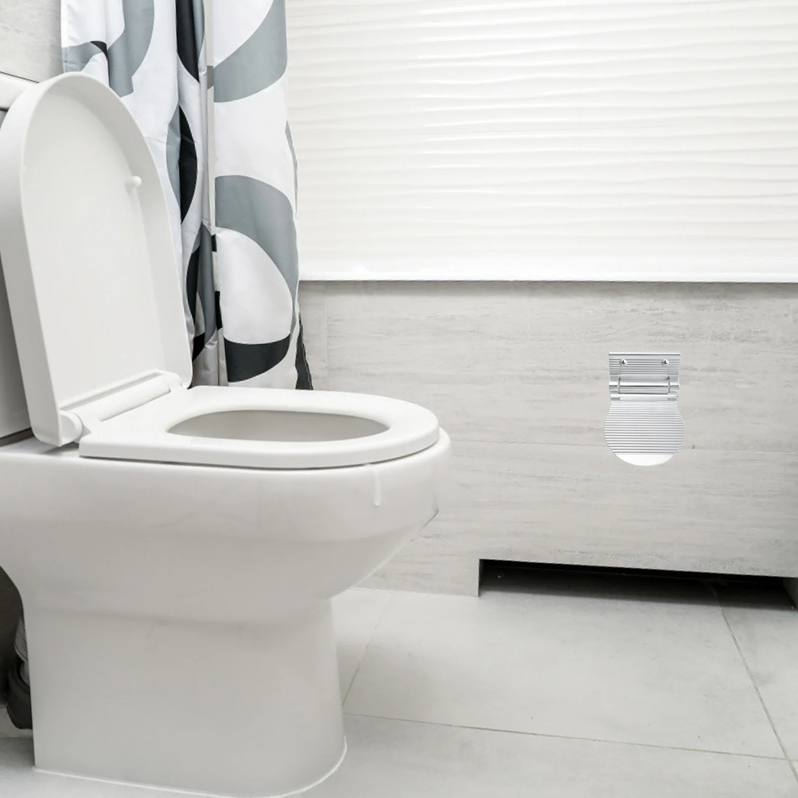 

1Set Nail-Free Shower Pedal Stainless Steel Bathroom Footrest Anti-Slip Foot Pedal Bathing Shower Foot Rest Home Supply