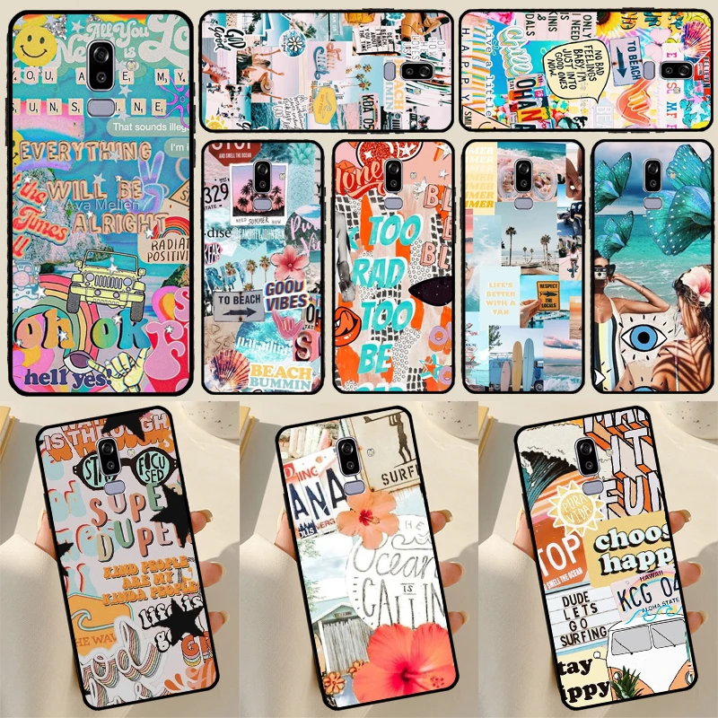 Summer Aesthetic Collage Case For Samsung Galaxy J7 J5 J3 2017 A3 A5 2016 A6 A8 J8 A9 2018 J4 J6 Plus Phone Cover