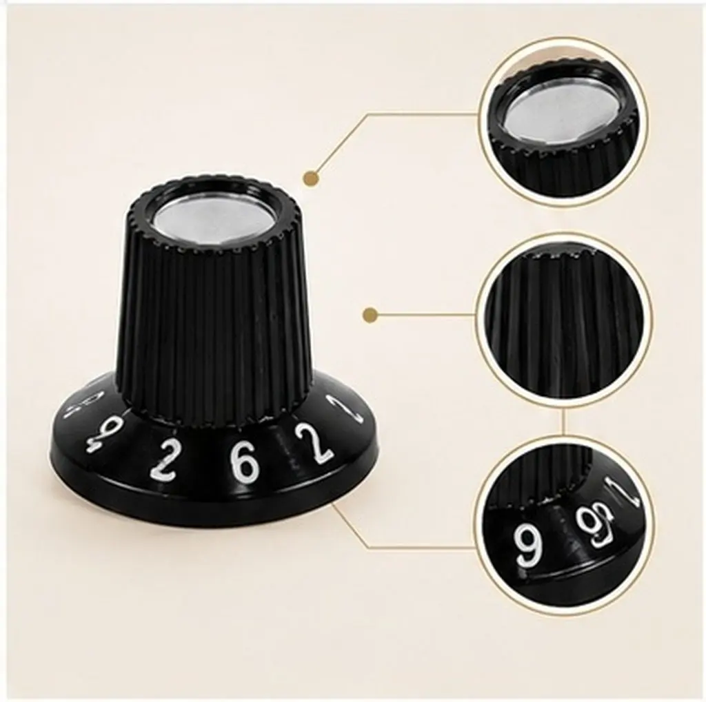 3Pcs Cool Stylish Plastic Guitar Knobs High-Profile Design for Electric Acoustic Guitar Amplifier Effect Pedal Tone Volume