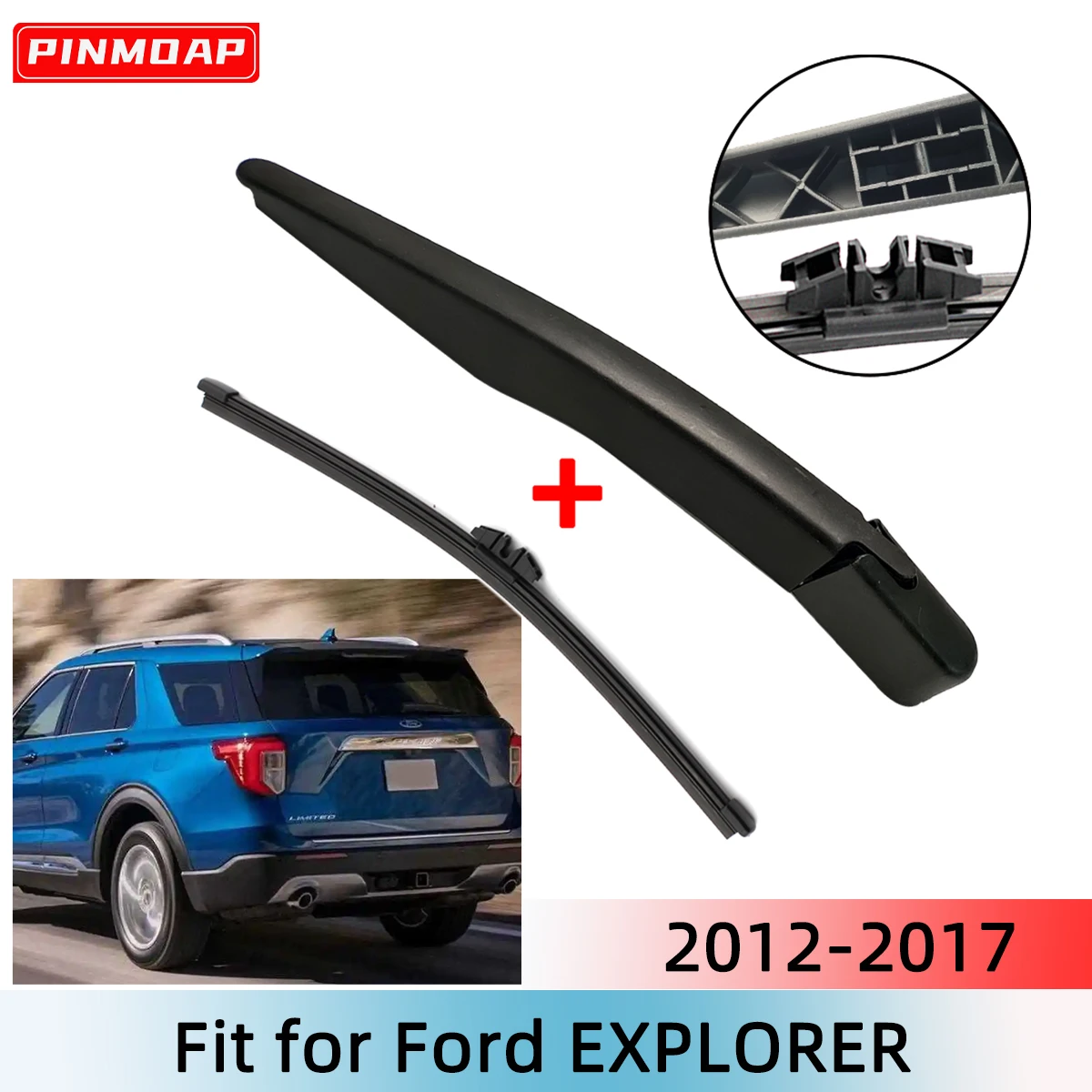 1/2PCS Heckscheibenwischerblatt Wischerarm Kit für Ford EXPLORER 2012--2017 Windschutzscheibe Windschutzscheibe Heckscheibe