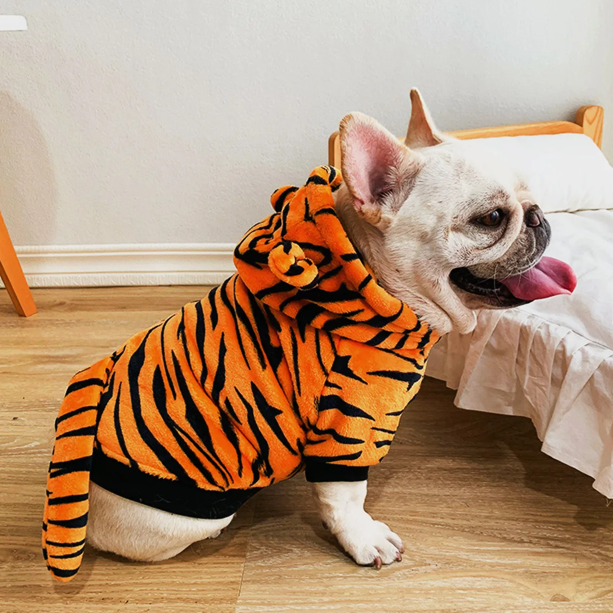 Dog Clothing Autumn And Winter Clothing Bulldog Corgi Dogs Small And Medium-sized Dogs Funny Tiger Quadruped Clothes