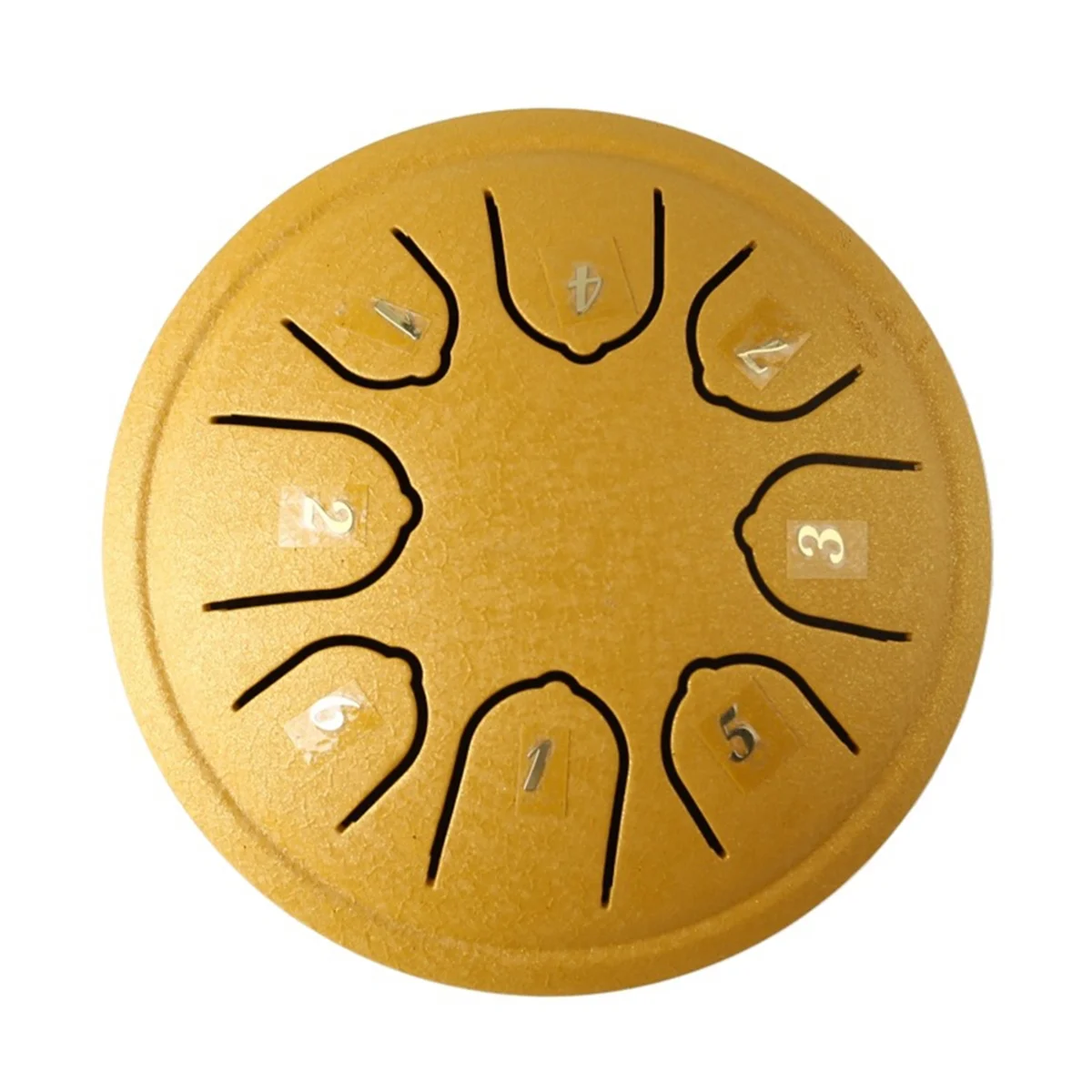 Rain Drum for Outside Steel Tongue Drum, 8 Notes 4.5 Inch Chakra Tank Drum Steel Percussion Padded Mallets Gold