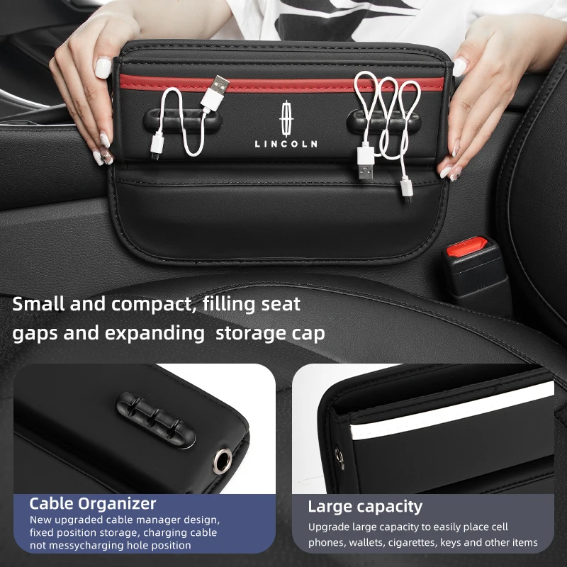 Женская кожаная коробка для хранения, фотоорганайзер для Lincoln Navigator MKZ MKX MKC MKT Continental Nautilu Женская кожаная коробка для хранения, фотоорганайзер для Lincoln Navigator MKZ MKX MKC MKT Continental Nautilu