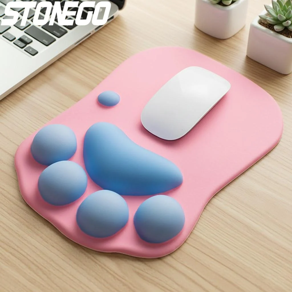 

Creative Cute Cat Paw Mouse Pad Wrist Rest Pad for Laptop Desktop Computer Silicone Anti Slip Gaming Mat