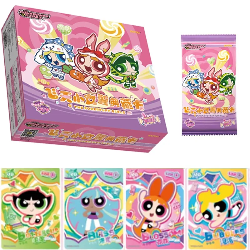 

KAYOU The Powerpuff Girls Collector Card Candy Pack Anime Sweet Springtime Colorful Fructose Blossom Bubbles Collectible Cards