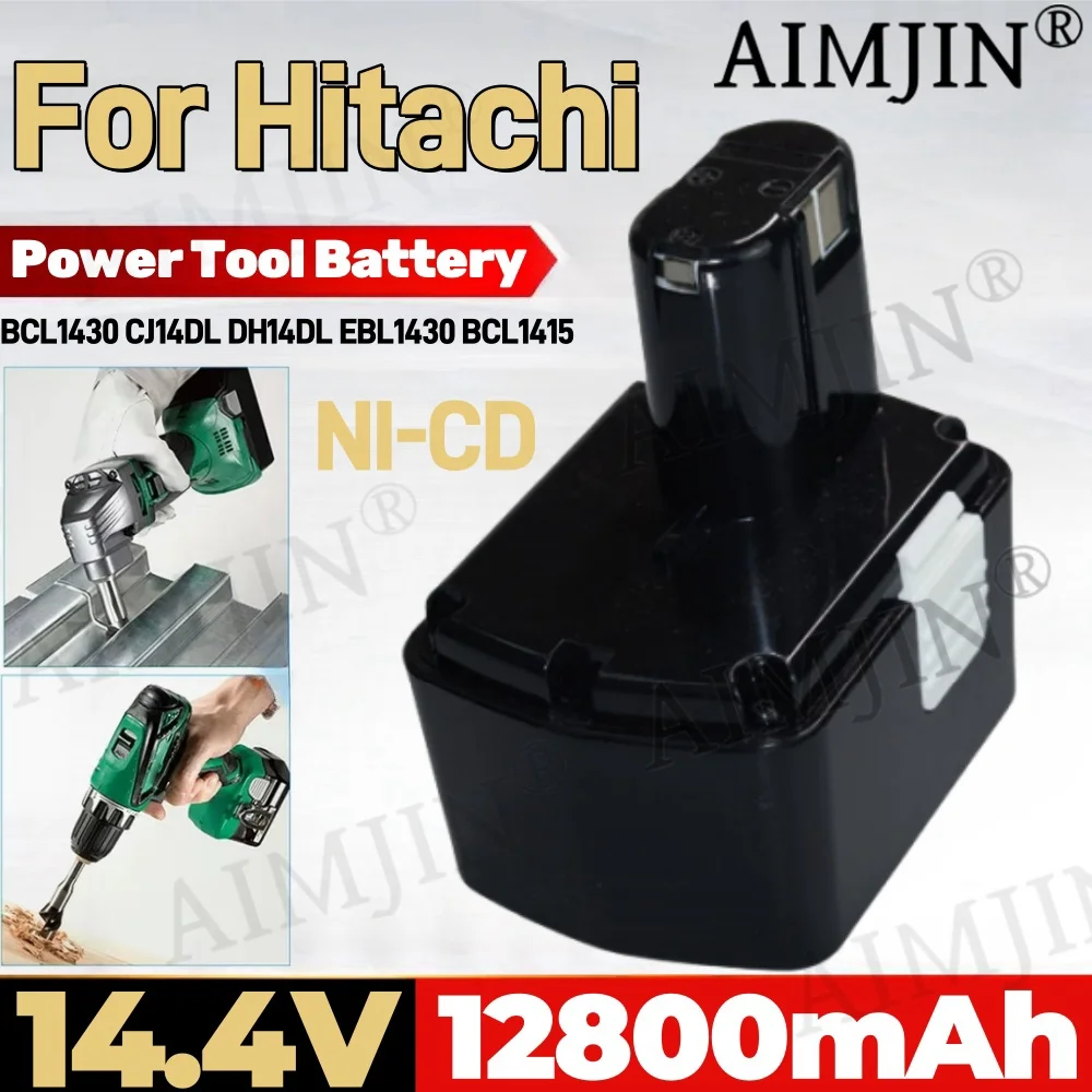 14.4V 12800mAh Replaceable Power Tool Battery For Hitachi BCL1430 CJ14DL DH14DL EBL1430 BCL1415