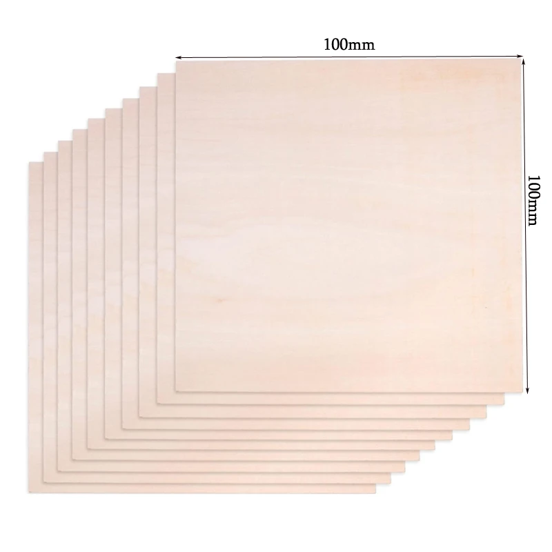 5/10 Stück Balsaholzplatten, 100/200/300 mm lang, 100 mm breit, 1–8 mm dick, für Bastelarbeiten, DIY-Projekte, Holz, DIY-Bastelzubehör – Detail 2