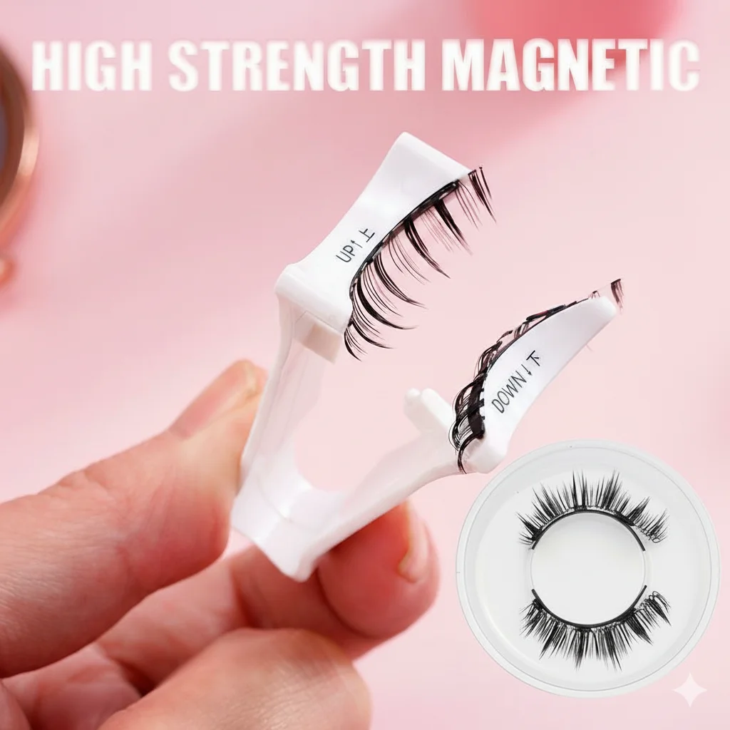 8 Styles Magnetic Eyelashes Set Reusable No Glue Needed False Eyelashes Natural Long-Lasting Curly Faux Lashes Makeup Tool