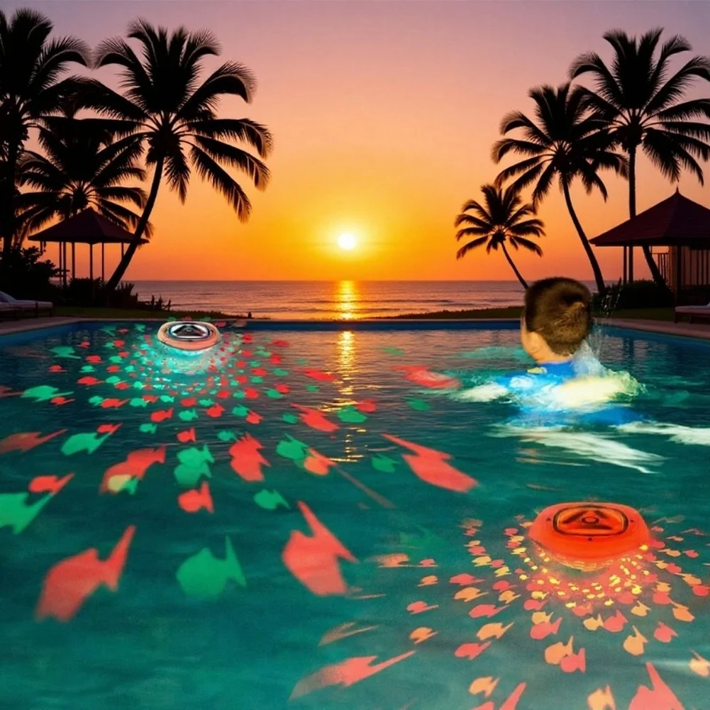 Floating Fish LED Light for Pool Bathtub Fountain Swimming Pond Waterproof For rgb Lamp with Easy Button Control
