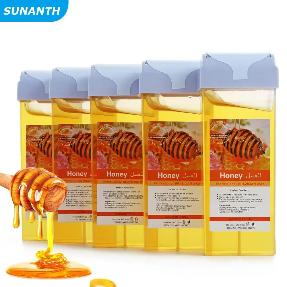 

Hair Removal Wax Wax Refill Soft Wax Roller Cartridge For Roll on Waxing Kit Aloe Depilatory Rolling Wax For Sensitive Skin