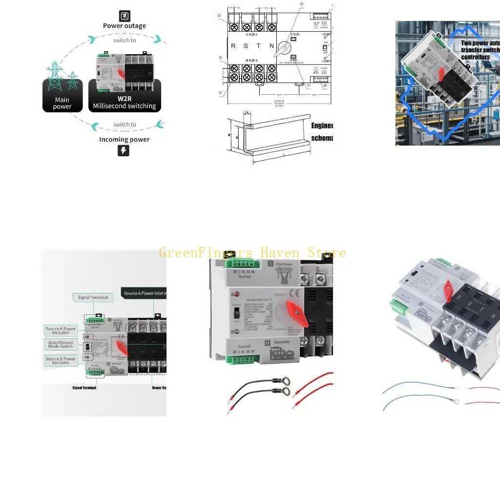 

F68D Automatic Double Power Transfer Switches 100A Din Mounted for Home Backups